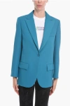 Super Blond One-button Blazer With Peak Lapel