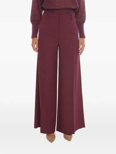 Super Blond Pleated Palazzo Pants In Brown