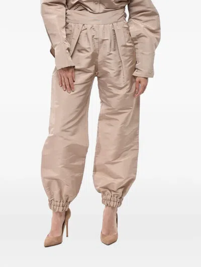 Super Blond Silk Organza Balloon Trousers In Multi