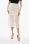 Super Blond Silk Sheer Layered Skirt
