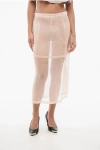 Super Blond Silk Sheer Layered Skirt