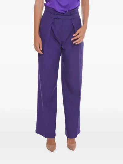 Super Blond Touch-strap Trousers In Purple