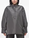 Super Blond Val Silk Blouse In Gray