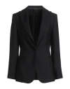 Super Blond Woman Blazer Black Size 8 Wool In Black