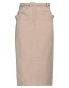 Super Blond Woman Midi Skirt Beige Size 8 Viscose In Beige