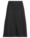 Super Blond Woman Midi Skirt Black Size 6 Wool, Silk