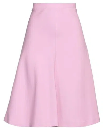 Super Blond Woman Midi Skirt Light Purple Size 4 Wool, Silk