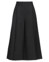 Super Blond Woman Pants Black Size 4 Wool, Silk