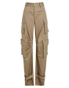 Super Blond Woman Pants Khaki Size 6 Cotton In Beige