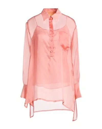 Super Blond Woman Top Salmon Pink Size 2 Silk