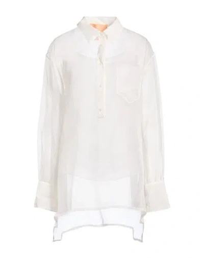 Super Blond Woman Top White Size 4 Silk