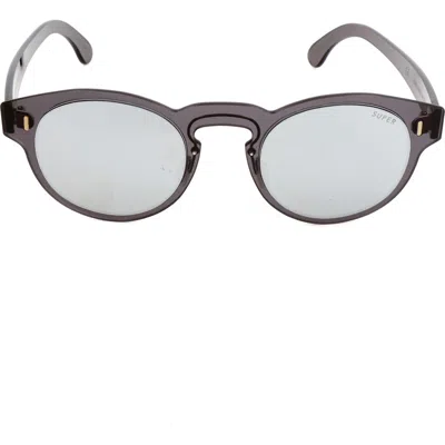 Super By Retrosuperfuture® 48mm Round Sunglasses In Black/ Silver