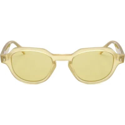 Super By Retrosuperfuture® 49mm Round Sunglasses In Cream/ Brown