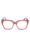 Super By Retrosuperfuture® 50mm Rectangular Reading Glasses In Pink