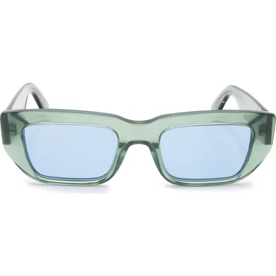 Super By Retrosuperfuture® 52mm Round Sunglasses In Green/ Green