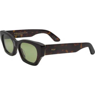 Super By Retrosuperfuture® 52mm Square Sunglasses In Black/ Green