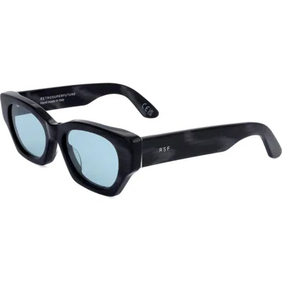 Super By Retrosuperfuture® 52mm Square Sunglasses In Black/ Orange