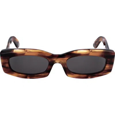 Super By Retrosuperfuture® 53mm Rectangular Sunglasses In Havana/ Dark Grey