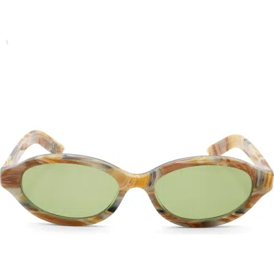 Super By Retrosuperfuture® 54mm Round Sunglasses In Beige/ Dark Grey