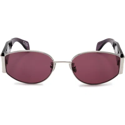 Super By Retrosuperfuture® 54mm Square Sunglasses In Silver/ Dark Grey