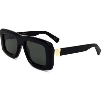 Super By Retrosuperfuture® 55mm Square Sunglasses In Black/ Dark Grey