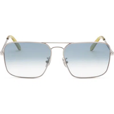 Super By Retrosuperfuture® 58mm Square Sunglasses In Silver/ Blue