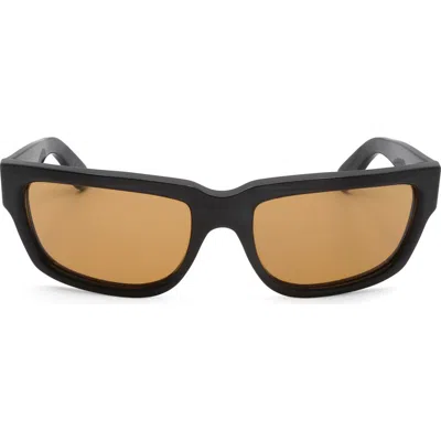 Super By Retrosuperfuture® 60mm Square Sunglasses In Black/ Orange