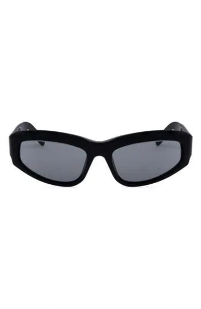 Super By Retrosuperfuture® 61mm Wrap Sunglasses In Black