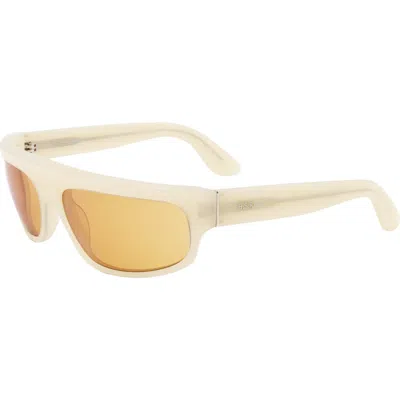 Super By Retrosuperfuture® 63mm Square Sunglasses In Cream/ Brown