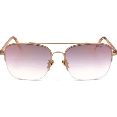 Super By Retrosuperfuture® Gender Inclusive 60mm Square Sunglasses In Gold