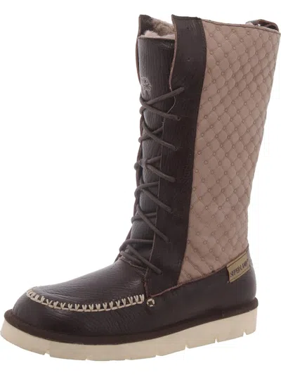 Super Lamb Altai Womens Suede Cold Weather Winter & Snow Boots In Black