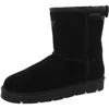 Super Lamb Argali 7.5 Womens Leather Pull On Winter & Snow Boots In Black