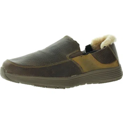 Super Lamb Bulgan Mens Fleece Lined Leather Loafers In Multi