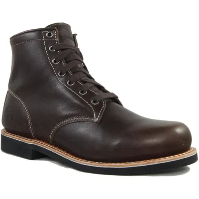 Super Lamb Gobi Desert Mens Leather Steel Toe Ankle Boots In Pink