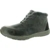 Super Lamb Mens Faux Fur Lined Leather Chukka Boots In Pink