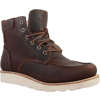 Super Lamb Mens Leather Fleece Lined Combat & Lace-up Boots In Brown