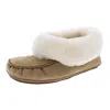 Super Lamb Navajo Mens Suede Shearling Lined Moccasin Slippers In Multi