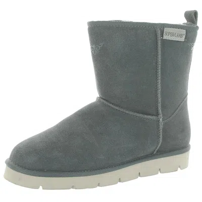 Super Lamb Womens Suede Faux Fur Winter Boots In Multi