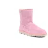 Super Lamb Womens Suede Faux Fur Winter Boots In Pink