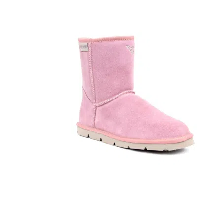 Super Lamb Womens Suede Faux Fur Winter Boots In Pink
