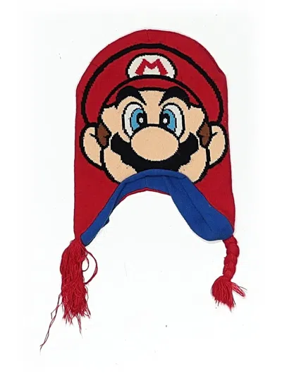 Pre-owned Super Mario Kids' Beanie Hat In Red