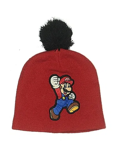 Pre-owned Super Mario Kids' Beanie Hat In Red