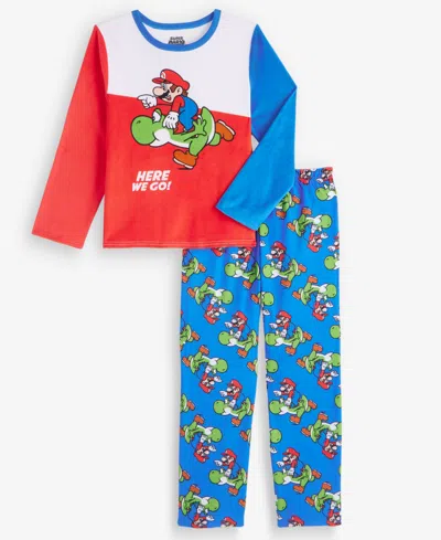 Super Mario Kids' Boys' 4-20 Fleece Long-sleeve Top And Pants, 2-piece Set In Multi