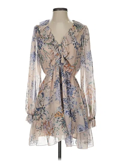 Pre-owned Super Natural By Secret Mission Cocktail Dress In Tan