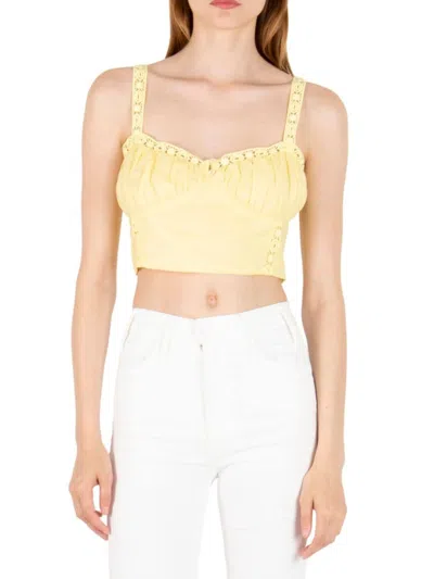 Super Natural Women's South Hampton Beaches Maylin Top In Lemon
