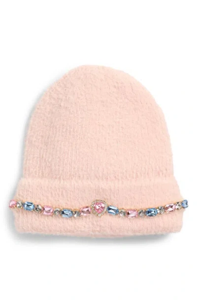 Super Smalls Kids'  Cotton Candy Faux-jeweled Beanie In Neutral