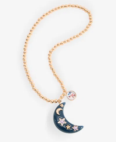 Super Smalls Kids' Disney | Macy's Sorcerer's Apprentice Mickey Glow-in-the-dark Moon Pendant Necklace, Ages 3+, Create In Gold