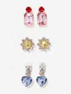 Super Smalls Dinner & A Movie Earring Set (set Of Three) In Multicoloured