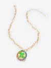 Super Smalls Girls Lucky Streak Real 4-leaf Clover Necklace In Multicoloured