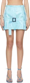 Super Yaya Blue Capucine Miniskirt In Ice Blue